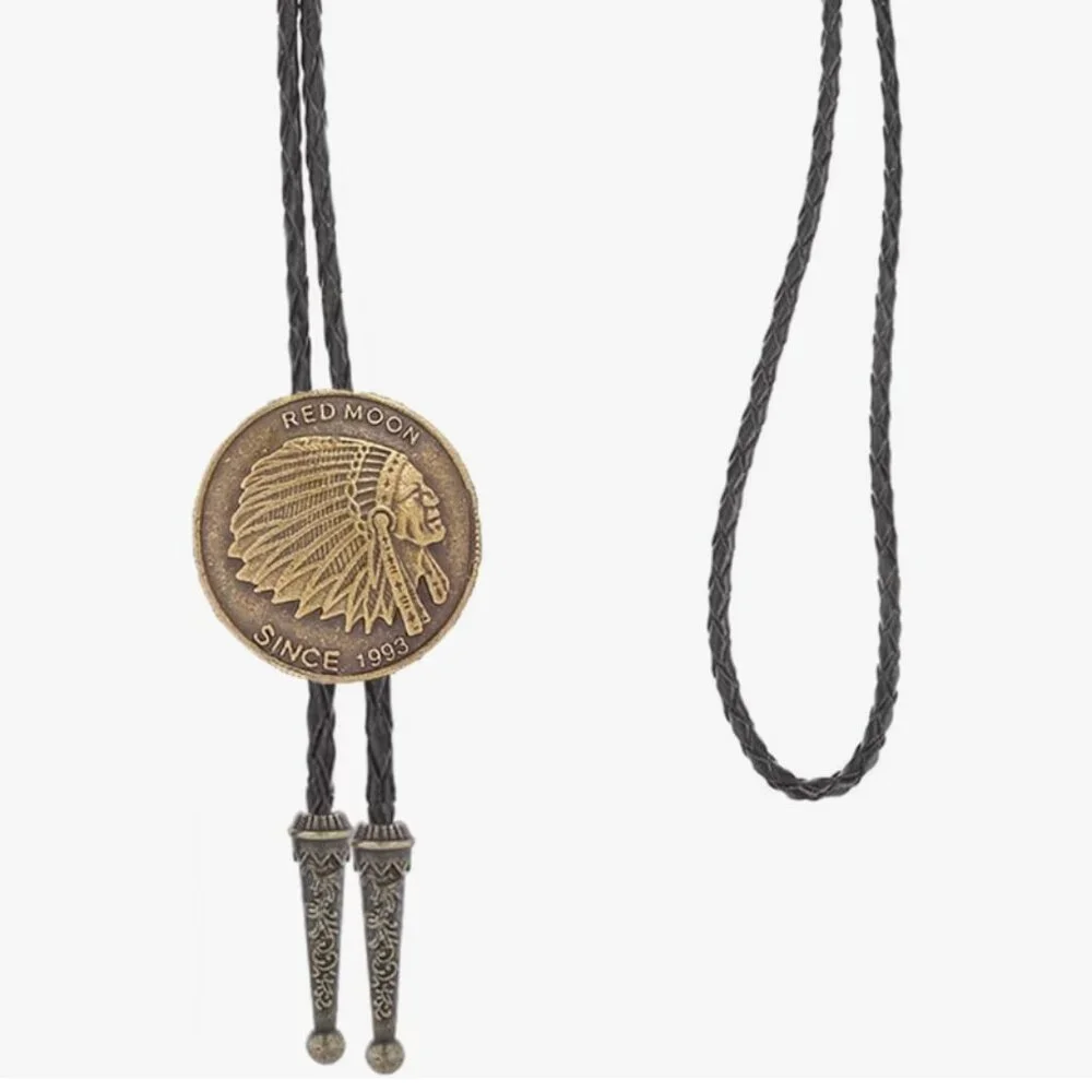 Red Moon Vintage Native American Western Bolo Western Tie NWT